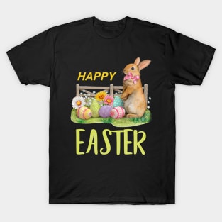 Happy Easter Brown Bunny T-Shirt